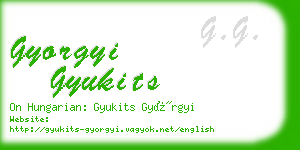 gyorgyi gyukits business card